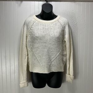 SILVIA NOVELLI Wool Alpaca Blend Cream Sweater